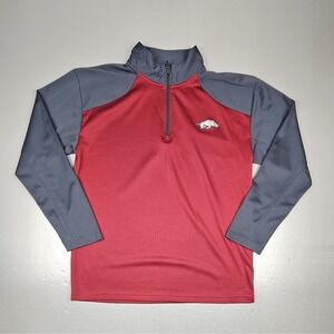 Arkansas‎ Razorbacks Qt. Zip Pullover Mens Large Knights Apparel NCAA Jacket.